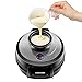 Chefman Perfect Pour Volcano Belgian Waffle Maker ®, Round Electric Waffle Iron, Easy Use, No Overflow Design - FREE Measuring Cup & Pour Spout, Silver/Black