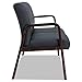 Alera Reception Lounge Series Wood Loveseat, 44.88w X 26.13d X 33h, Black/Mahogany