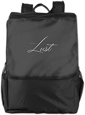 Lust Printed Girls Backpack Lightweight Casual Shoulder Bag Boys School Bag Bookbags Daypacks Black For Women And Men