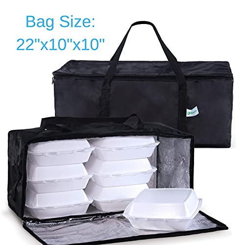 KIBAGA Commercial Insulated Food Delivery Bag 22" x 10" x 10
