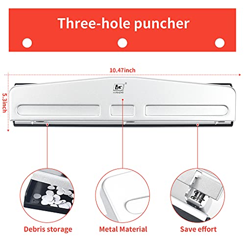 Weibo Heavy Duty 3Hole Punch Tool, Hand Held Commercial Effortless