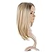 Women Centre Parting Long Straight Synthetic Heat Resistant Wigs Hairpiece Blonde + Wig Cap