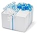 Curling Ribbon Three Assorted Colors: 3/16 Inch x 22 Yard - 60 Total Meters - Extra Long Powder Blue, Baby Blue, White Ribbon Egg 3 Pack in Storage Organizer for Decorative Gift Wrapping & Balloons
