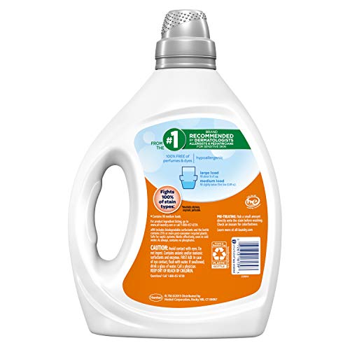 all Liquid Laundry Detergent, Free Clear for Sensitive Skin with OXI, Unscented and Hypoallergenic, 2X Concentrated, 90… - Image 2