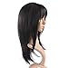 Namecute Long Black Wig Layered Heat Resistant Synthetic mix Human Hair Wig Daily Used Costume Anime Wig + Free Wig Cap
