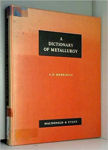 A Dictionary Of Metallurgy Ad Merriman Amazoncom Books - 