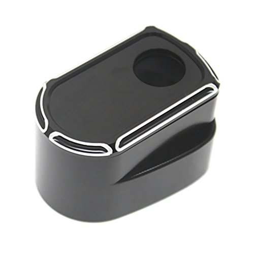 MagiDeal Black CNC Billet Aluminum Deep Cut Ignition Switch Cover for Harley Touring Glide Street 2014-2017