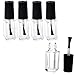 KLOUD City ® 5 Pcs Empty Nail Polish Clear Bottles with Brush Cap