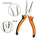BOENFU Needle Nose Pliers 8-inches Heavy Duty Craft Wire Cutter Electrical Pliers Long Nose Pliers for Wire Wrapping, Crafts, Jewelry Making, Orange