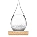 Marici Storm Glass Water Drops Weather Forecast Predictor Meteorological Display with Motivational Message Large with Base Stand