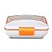 SUPOW Lunch Box, Portable Electric Heating Lunch Warmer Box with Removable Stainless Steel Container Food Heater and a Car Charger (Orange)