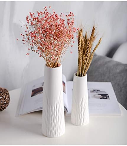 Amazon Co Jp Yhombes 花瓶 白 小さい フラワーベース 北欧 花瓶 陶器 白 シンプル 一輪挿し インテリア 陶器花器セラミック おしゃれ 生け花 和風花瓶 ホワイト プレゼント ギフト 波 高さ19cm ホーム キッチン