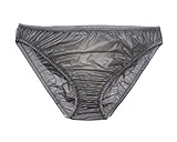 Haian Plastic Bikini Panties PVC Underwear 3 Pack (medium, Transparent Black)