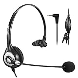 Arama Cordless Phone Headset, 2.5MM Telephone Headset with Noise Cancelling Boom Mic for Panasonic Polycom Grandstream Cisco Linksys SPA Zultys Gigaset and Other Dect Phones