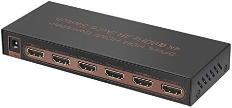 HHTD HDMI 2.0 Switch Support 4K2K@60Hz Full HD/3D 1080P HDR HDCP 2.2,HDMI Switcher With Remote(5 in 1 out) for Nintendo Switch PS4 Xbox etc.
