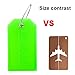 BlueCosto 2 Pack Luggage Tag Label Suitcase Tags Travel Bag Labels w/Privacy Cover - Green