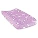 Unicorn Moon Deluxe Flannel Changing Pad Cover - Unicorn Moon Scatter Print Cotton Flannel, Purple, Yellow, White, Fully Elasticized, 6 in Deep Pockets, Fits Standard Changing Pad 16 in x 32 in