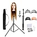 HYOUJIN Wig Stand Metal Adjustable Cosmetology Hairdressing Training Mannequin Head Tripod Stand for Hair Extensions Canvas Block Wig Headthumb 1