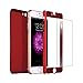iPhone 6s Case,2win2buy [Full Body] Hybrid Tempered Glass with Acrylic Hard Case Cover Skin for iPhone 6s/iPhone 6 4.7 inch,Red