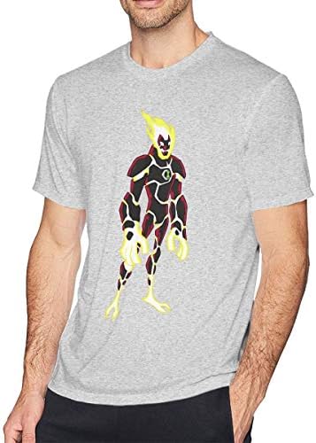 CharmKAT Heatblast T Shirts Cool Short Sleeve Top T-Shirts for Men's,Black Crew Neck Tees Tops