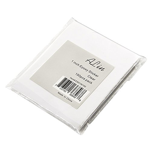 Beadaholique 100-Piece Epoxy Stickers for Bottle Hangers, 1 Inch, Transparent