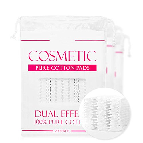 200 Pcs Rectangle Pure Cotton Puff Facial Makeup Cotton Pads Remover Cleansing Cotton