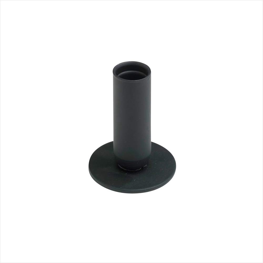 NKlaus 2x Candle Holder 8cm high Candle Stand Black Christening Candle Holder for Table Candles up to Ø 2cm Stick Candles Wedding Decoration 2870