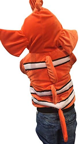 ComfyCamper Clownfish Costume Animal Play Sweatshirt Hoodie Boys/Girls, 4-6 Years