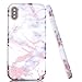 iPhone X Case,DOUJIAZ Shiny Rose Gold Metallic White Marble Design Clear Bumper TPU Soft Case Rubber Silicone Skin [Support Wireless Charging]Cover for iPhone X (2017)
