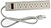 Darice 1096-53 Power Strip Surge Protector with 6 Outlets and 2-Feet Cord for Lighting, Cream