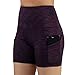 ODODOS High Waist Out Pocket Yoga Short Tummy Control Workout Running Athletic Non See-Through Yoga Shorts,SpaceDyeWine,X-Largethumb 4