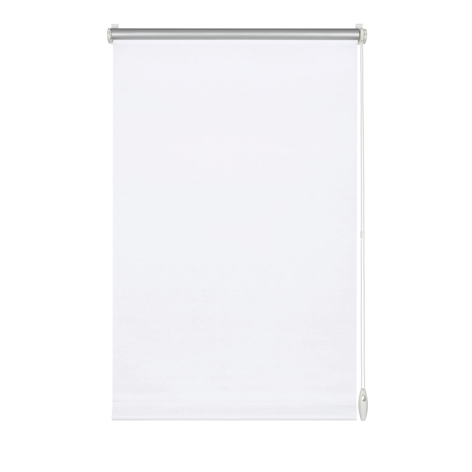 GARDINIA EASYFIX Roller Blind with Thermal Back for Clamping or Gluing, Blackout Roller Blind No Drilling Required, Heat Protection, Energy Saving, White, 95 x 210 cm (W x H)