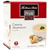 ProtiDiet Soup - Creamy Mushroom (7/Box) - High Protein 15g - Low Calorie - Low Fat