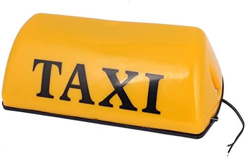 Magnetic Car Taxi Sign Taxi Magnetic Top Light, DC 12V Car Taxi Cab Roof Top Sign Light Lamp, Yellow