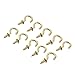 LANSEYQO Mini Ceiling Screw Hooks, 50 Pcs (1/2 inch) Hanging Cup Hooks Brass Plated Screw-in Hooks for Hanging Plants Mug Arts Decorations, Gold