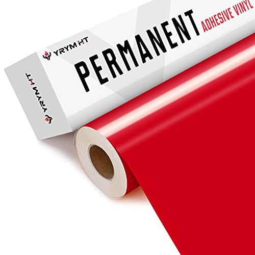 Red Permanent Vinyl Roll 12" x 50 FT Matte Red Vinyl for Cricut