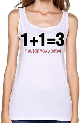 The One Plus One Equals Three If You Dont Wear A Condom Womens Sleeveless Slim Blouse Shirt Comfy Tank Top Vest