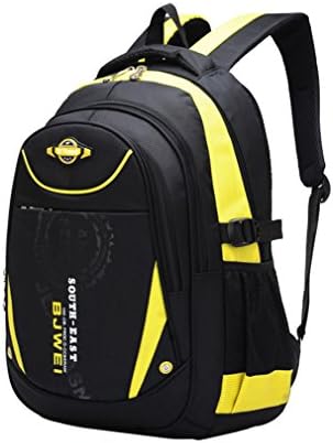 Large Space Backpack Elementary School Book Bag Boys Bookbag Yellow