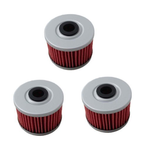 PODOY New Pack of 3 Oil Filter fit for KAWASAKI KX450F KLX140 KLX125 KLX110 KLX250 KSR110 KLX140L KLX250S KLX250R KLX300R KLX450R KFX450R KLX250SF SUZUKI DRZ110 Replace HF112 & KN112 by ZY