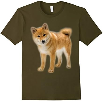 Men's Shiba Inu T shirt - Shiba Inu Lover Tee Shirts 2XL Olive
