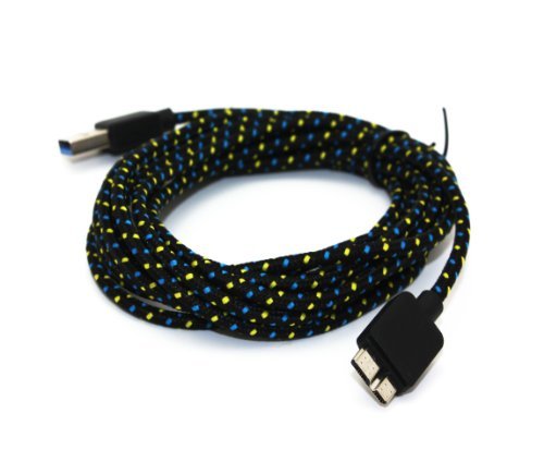 Braided 10FT Micro USB 3.0 Charger Sync Data Cable For 