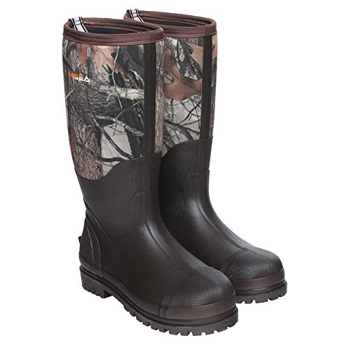 Hisea Steel Toe Work Boots Rubber Hunting Boots for Men Waterproof Insulated Men's Neoprene Muck Outdoor Boots