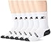 Starter Men's 6-Pack Athletic Crew Socks, Amazon Exclusive, White, Large (Shoe Size 9-12)