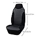 AULLY PARK Car Seat Cover Universal Fit Leatherette Bucket Auto Seat Covers 2 Set Black