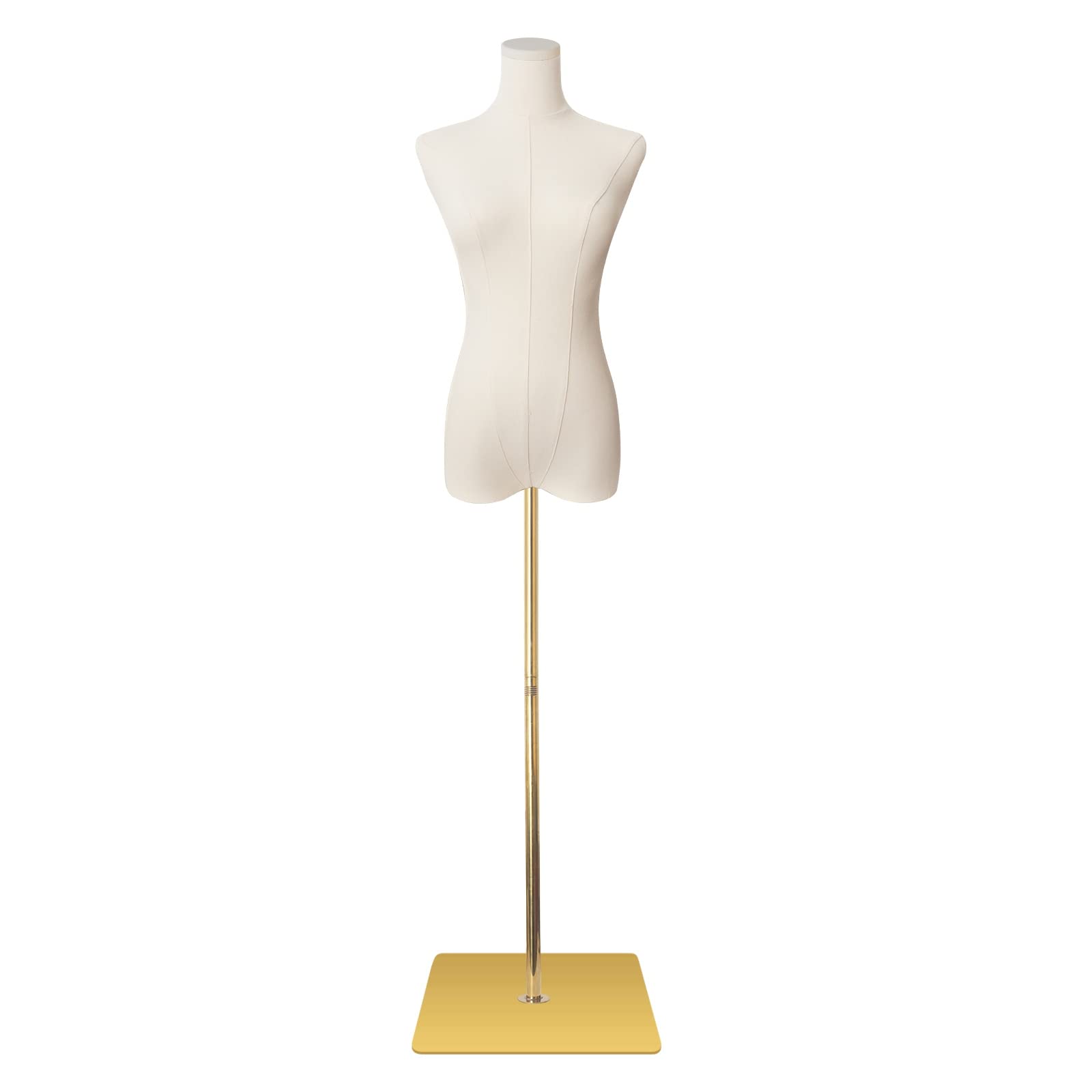 Photo 1 of (used)(see images)  SHAREWIN Female Mannequin Torso Women Dress Forms for Sewing Manicanequin Body High Stability Gold Metal Stand 