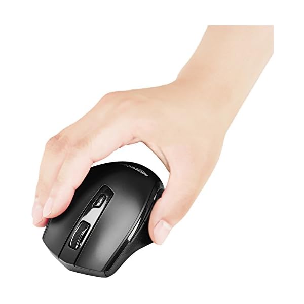 Amazon Basics Ergonomic Wireless Pc Mouse Dpi Adjustable Black Ultygames