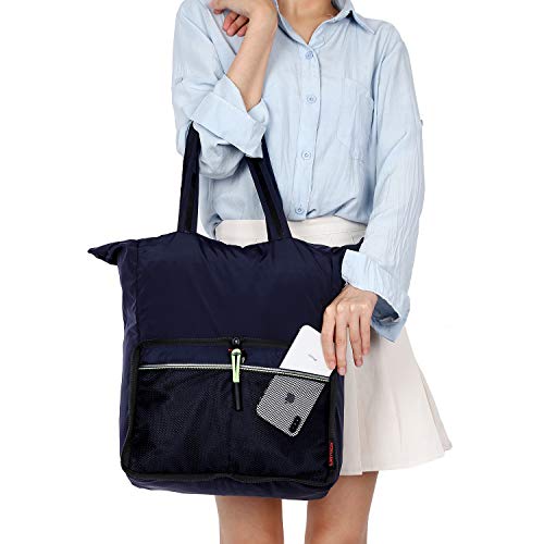 Lightweight Foldable Waterproof Shoulder Tote Bag for Shopping Sports Gym Travel - Thumbnail 6