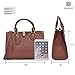 Dasein Designer Purse Faux Leather Satchel Handbag Padlock Handbag Briefcase Laptop Bag
