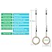 HAPPY PIE PLAY&ADVENTURE 1 Pair Wooden Gymnastic Rings - Premium Heavy Duty Rings for Body Strength and Cross Fit Training in Backyard Gym Rings with Pp Adjustable Ropes
