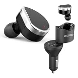 Wireless Bluetooth Earbud with Multifunction Adapter USB&Type-C Port Mini Single Earphone In-Ear Headphone Car Headset, Built-in Mic, Automatic Charging, Hand-Free Calls for iPhone Android SmartPhones